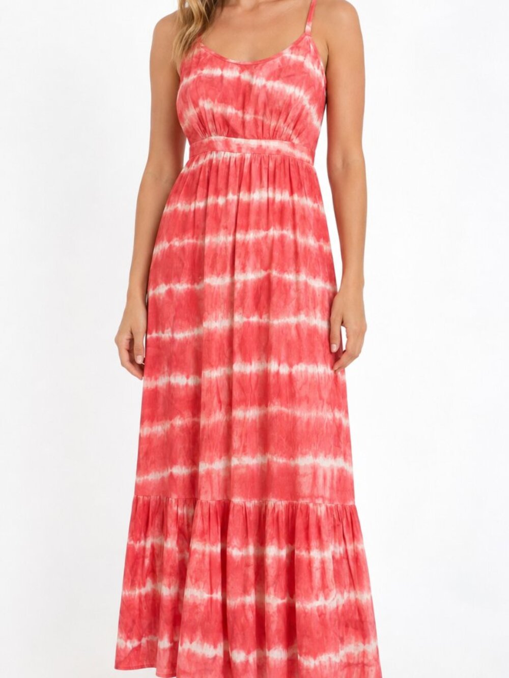 100% Cotton GAP Pink Tie-Dye Sundress with Adjustable Straps Size 4 Fully Lined